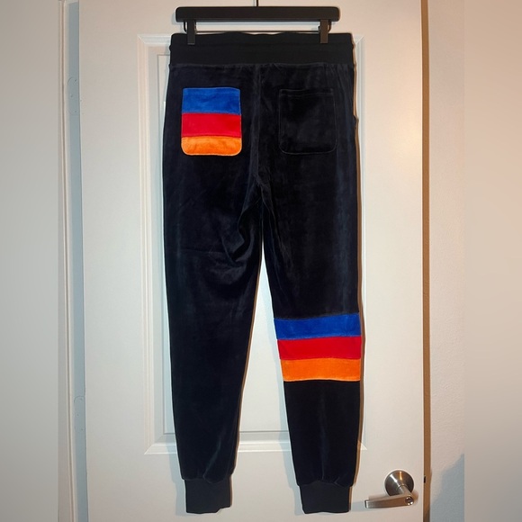 🆕 C&C California Velour jogger with Colorblock Stripes Size Medium - Picture 3 of 5